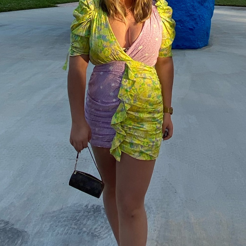 For Love & Lemons 2 Tone Floral Dress